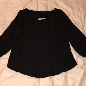 Black Blouse - See Through Back